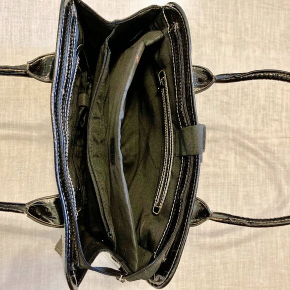 Great Condition, LG Patent Croc Embossed Tech Bag Satchel Tote - Picture 7 of 10